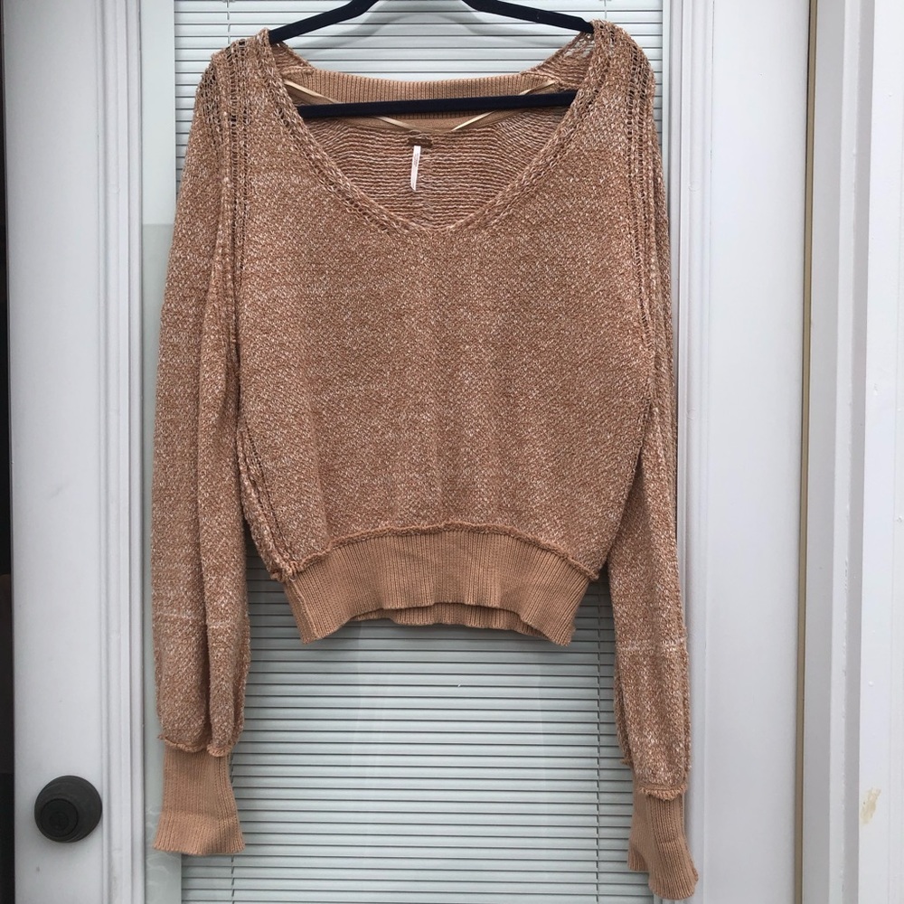 NWOT Tan Free People Sweater